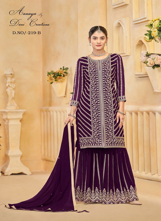 Aanaya Vol 219 Faux Georgette Designer Salwar Kameez Collection